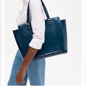 Kate Spade Bristol Drive croc elissa tote blue